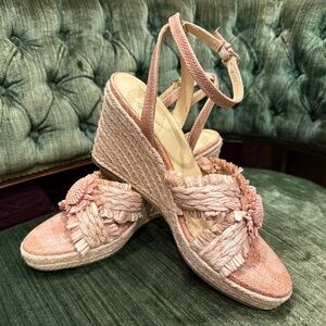 Bandolino Light Pink Krista Wedge Sandals (10M)
